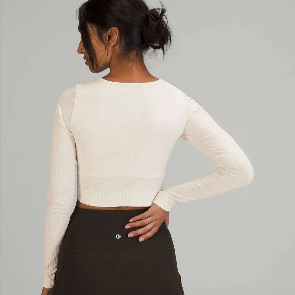 Lululemon Ebb to Street Long Sleeve white opal